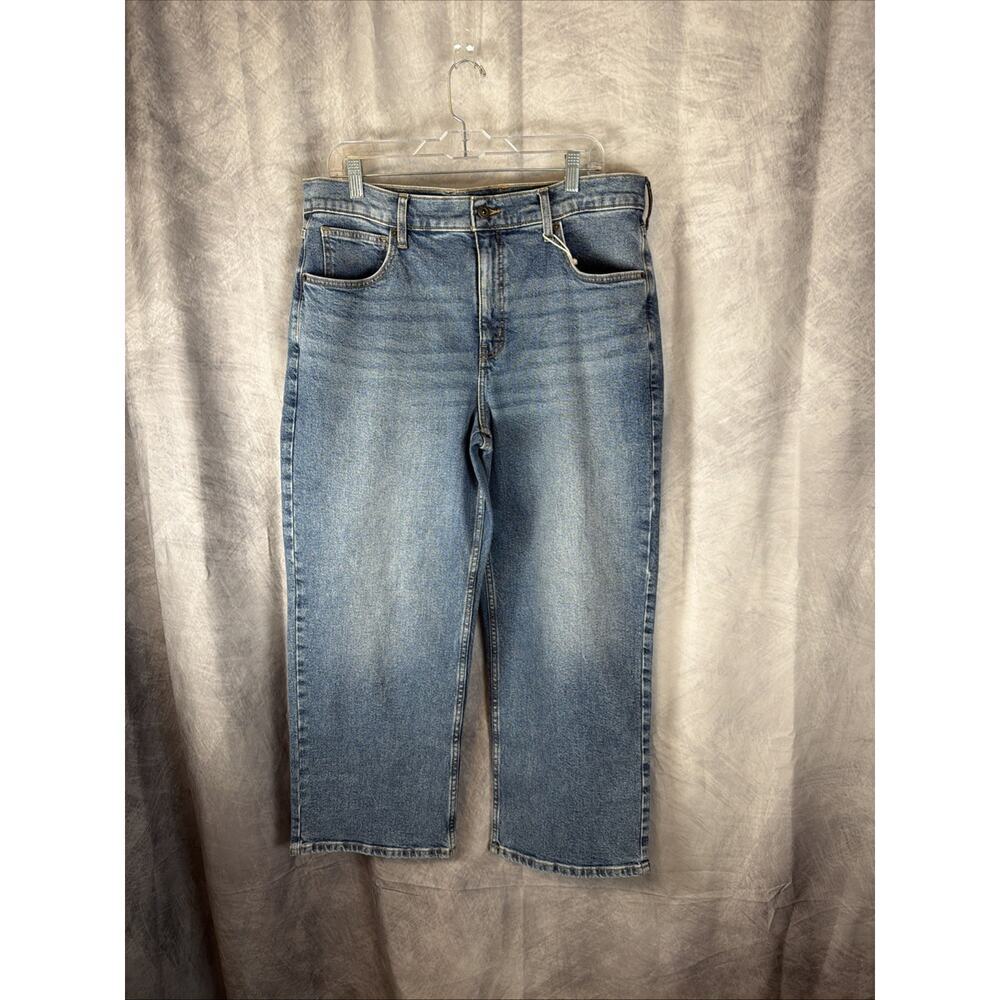 Eddie Bauer Authentic Voyager High Rise Straight Crop Jean Vintage Size 16 85.00 - Picture 2 of 10